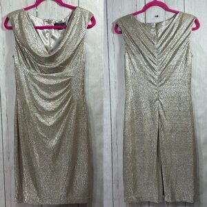 Lauren Ralph Lauren Gold Midi Dress